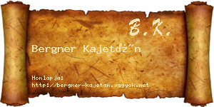 Bergner Kajetán névjegykártya